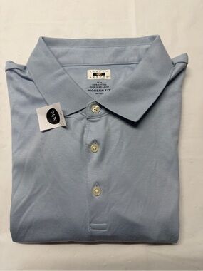 Joseph Pale Blue Modern-Fit Cotton Long Sleeve Polo